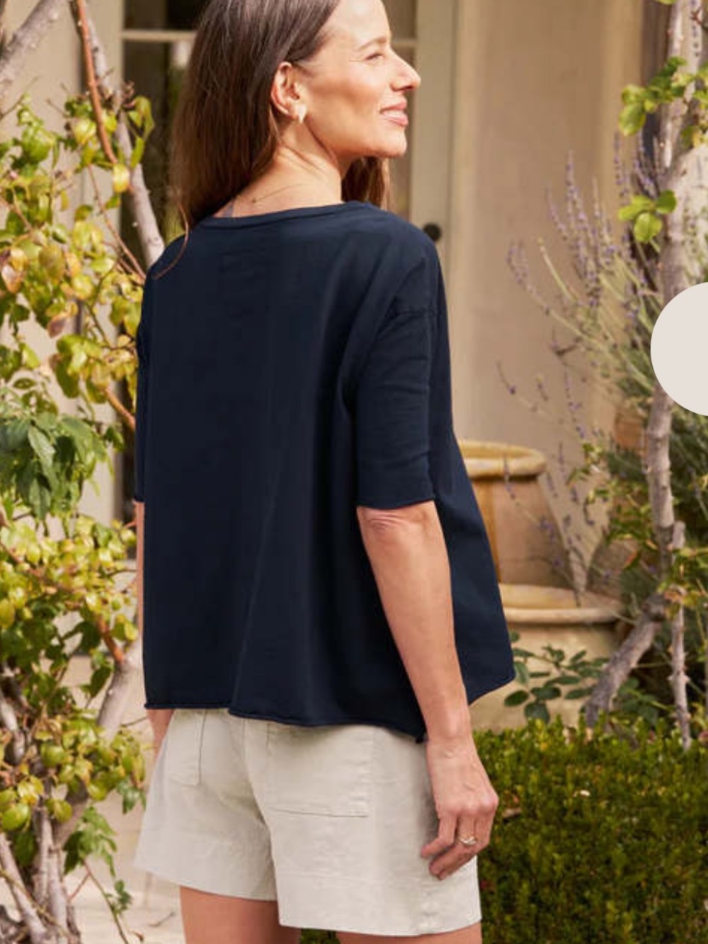 Frank & Eileen Josephine tee in British Navy size XS NEW - Picture 2 of 10